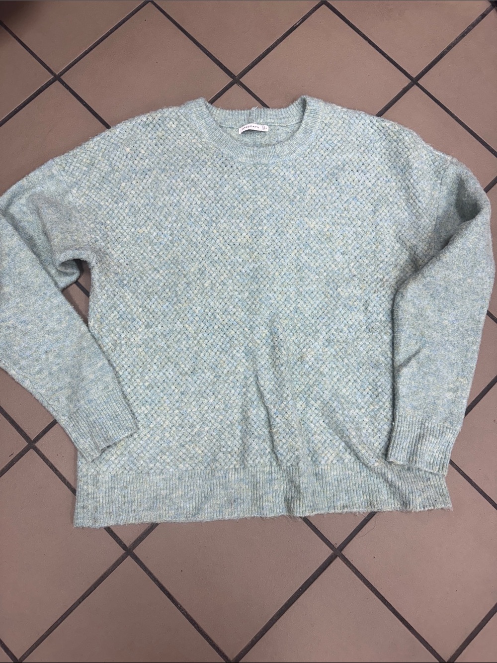 Staccato Women's Crewneck Sweater in Light Aqua Heather